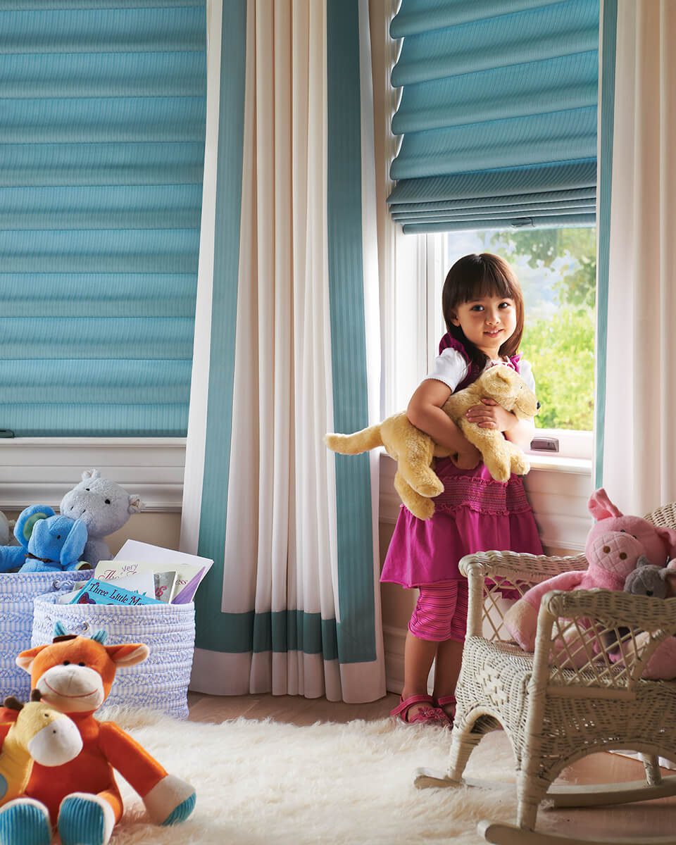 Hunter Douglas Shades and Blinds in a Nursery or Kid's Room Drapery Street