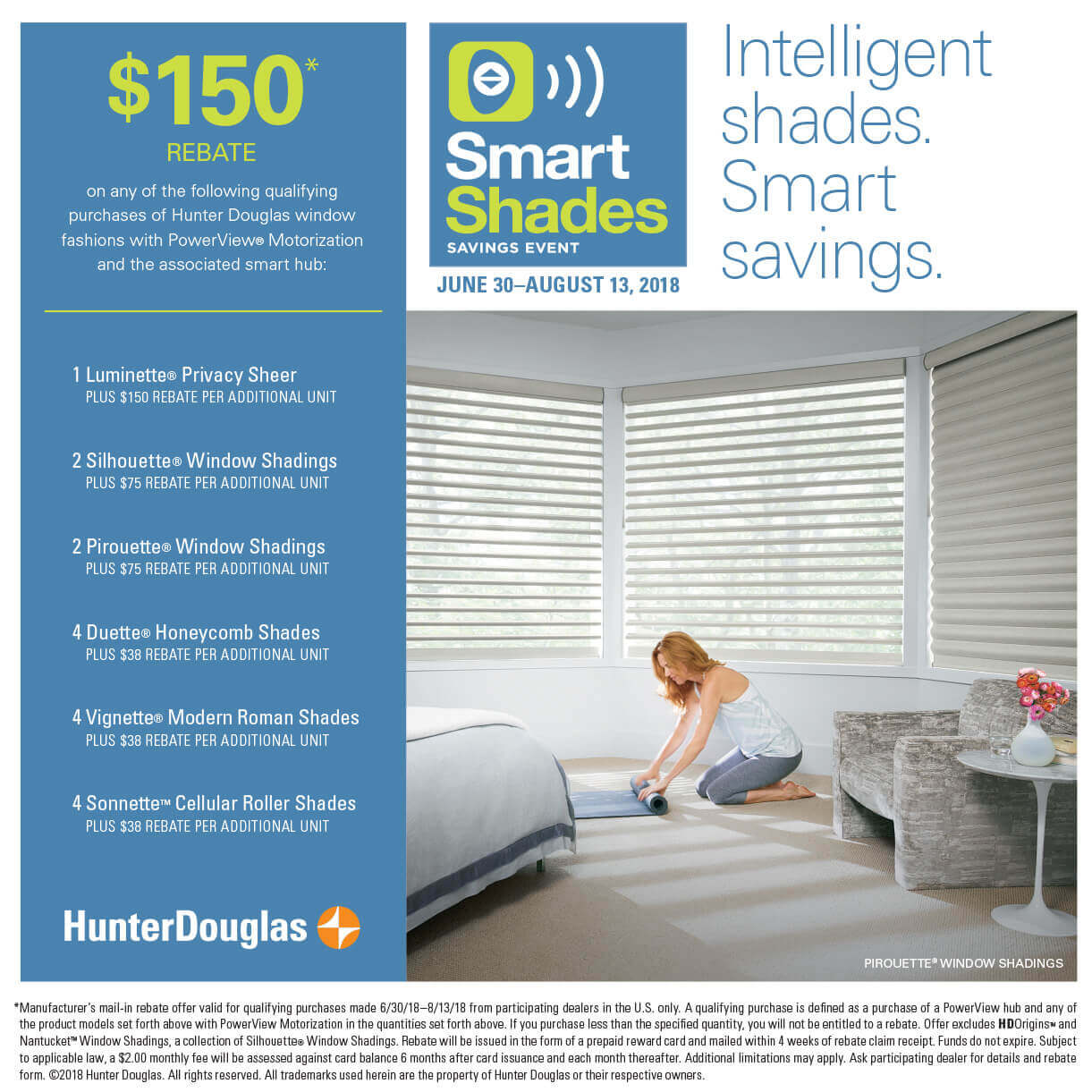 Hunter Douglas Smart Shades Savings Event