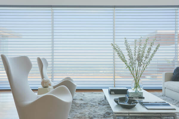 For over 25 years, Silhouette® Window Shadings have been the leader in light diffusion. They diffuse strong incoming light and create a soft glow in your home.The white rear sheer obscures the view into your home, providing daytime privacy.