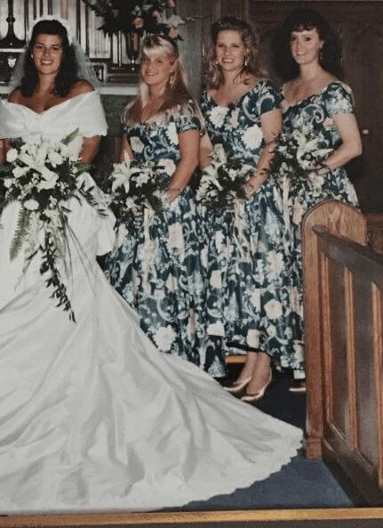 Floral Bridesmaid Dresses Circa 1993