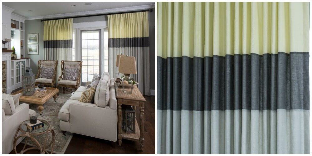 Striped Seamed Drapes