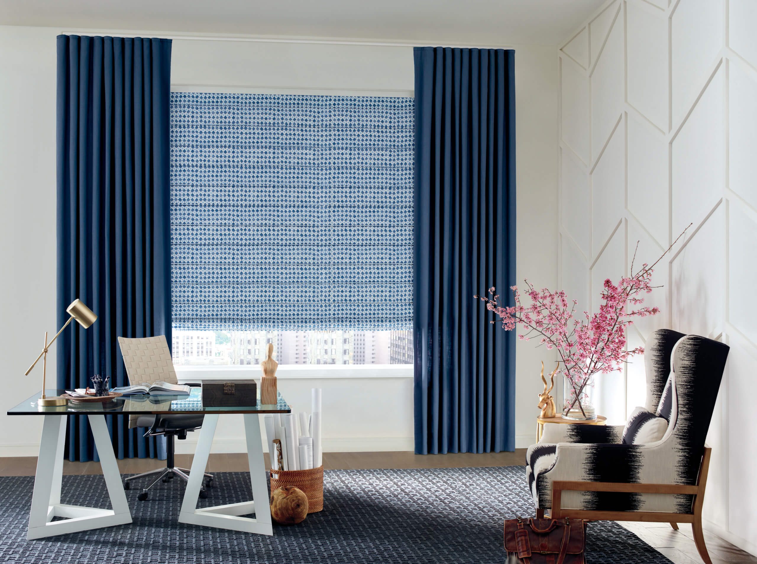 Window Treatments for an Inspired Home Office