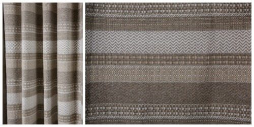Decorating with Horizontal Striped Drapes | Woven Textured Stripes 