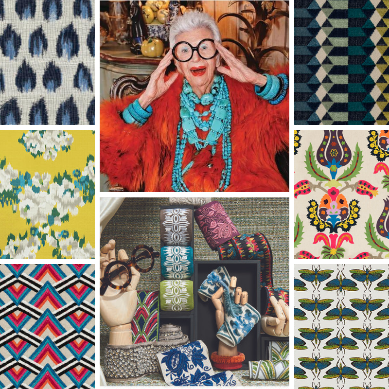 Now At Drapery Street: Iris Apfel's Maximal Couture Fabrics