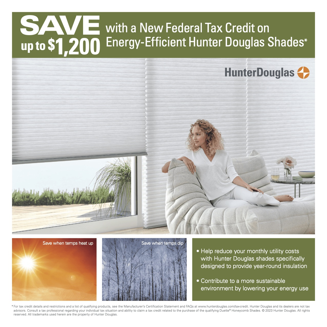 Federal tax credit for energy efficient window shades