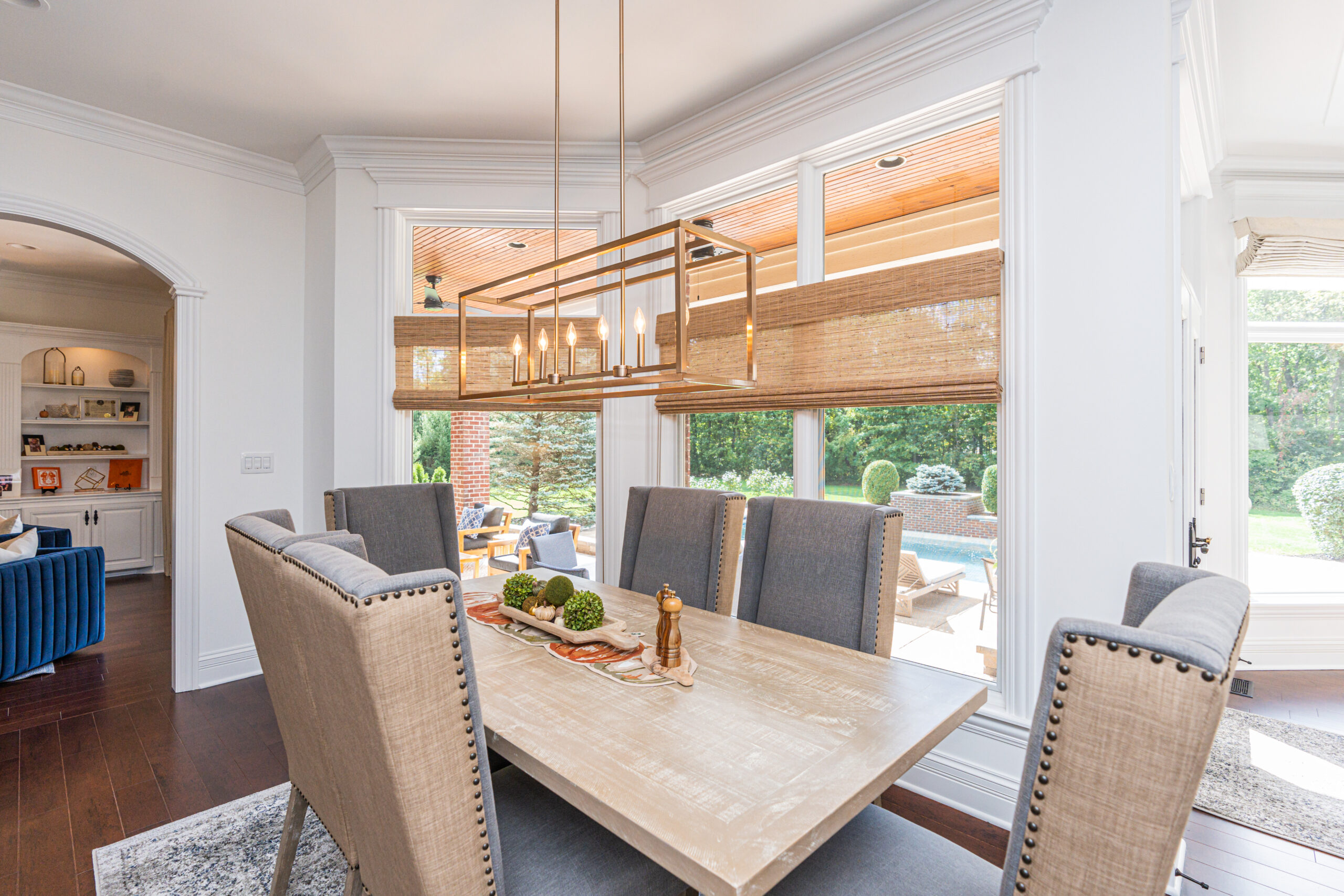 Dining room Provenance woven wood shades