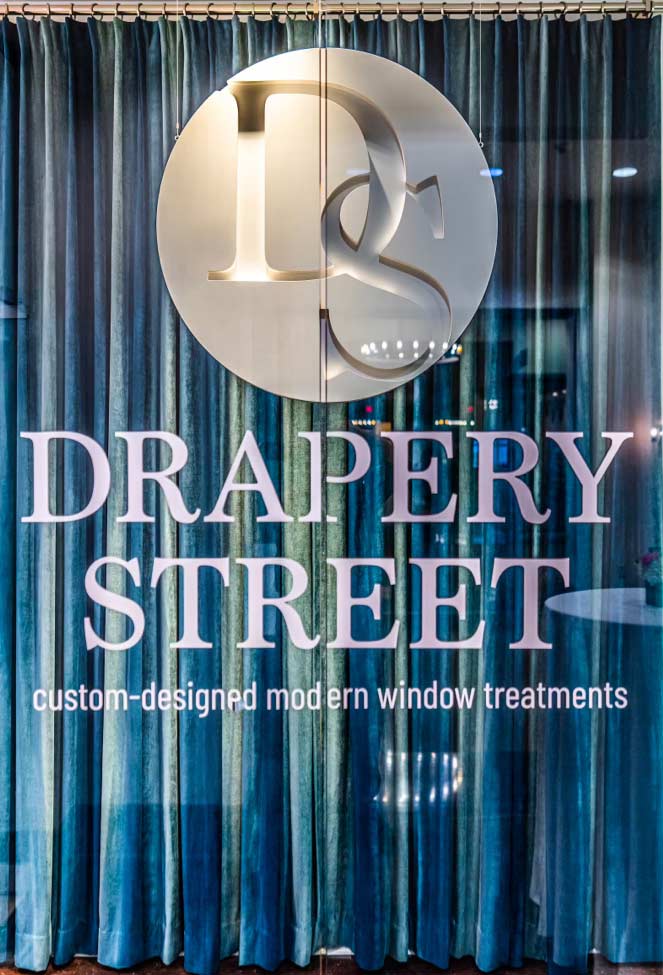 Drapery Street Window Graphic