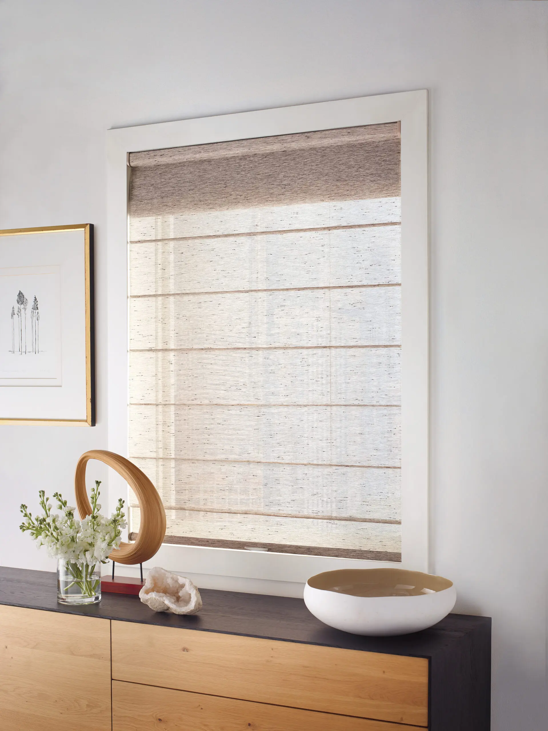 Dual roman shades