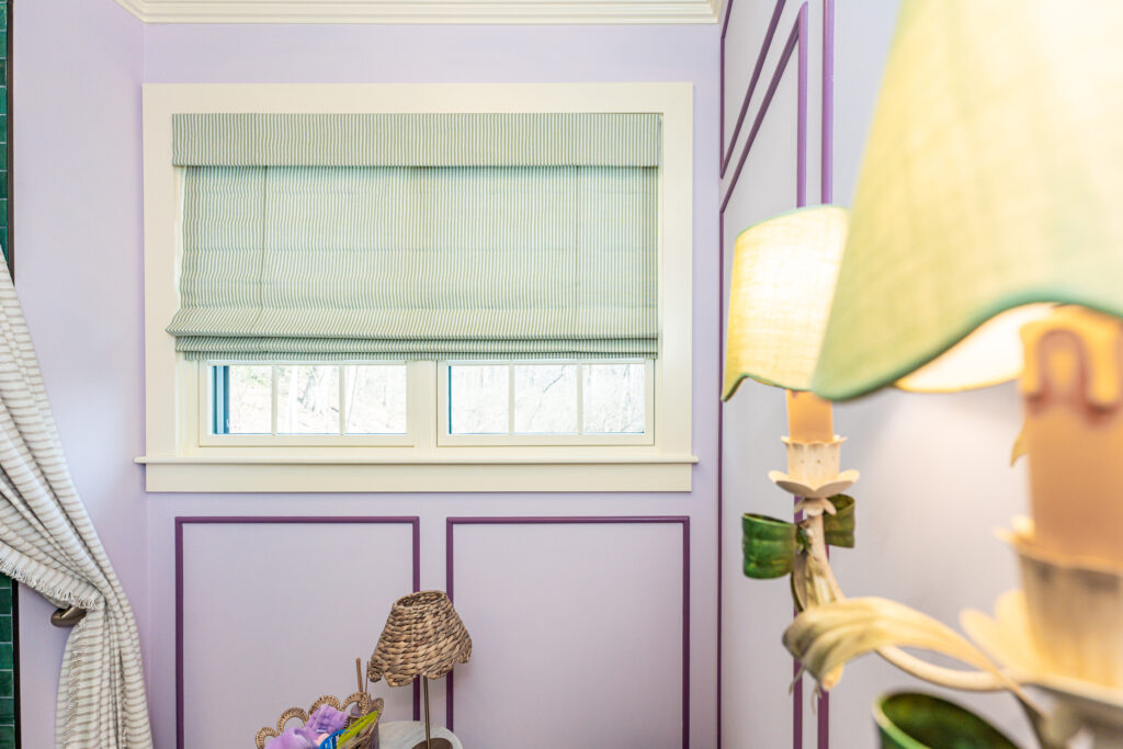 pinstripe roman shades